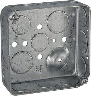 Hubbell Raco 8192 4" Square 1.5" Deep Drawn With Conduit Knock Outs Box