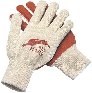 MCR Safety 9670L Red Hare Glove, Large, White/Red (Pack of 12)