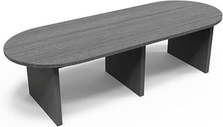 Kai by i5 Commercial 48" x 144" Racetrack Style Conference Table CT144 Samoa Gray