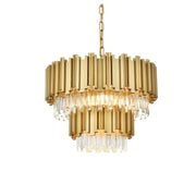 Willow Eight Light Chandelier Satin Gold by Lighting Design – Iron, Satin Gold, Model 3400G24SG