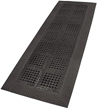 Notrax Interlocking Drainage Runner, 3 ft W x PVC, Black 620S0310BL - 1 Each