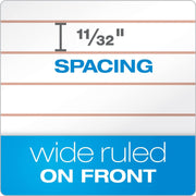 Ampad 70 Sheets / White / Legal/Wide Letter & Legal Ruled Pads