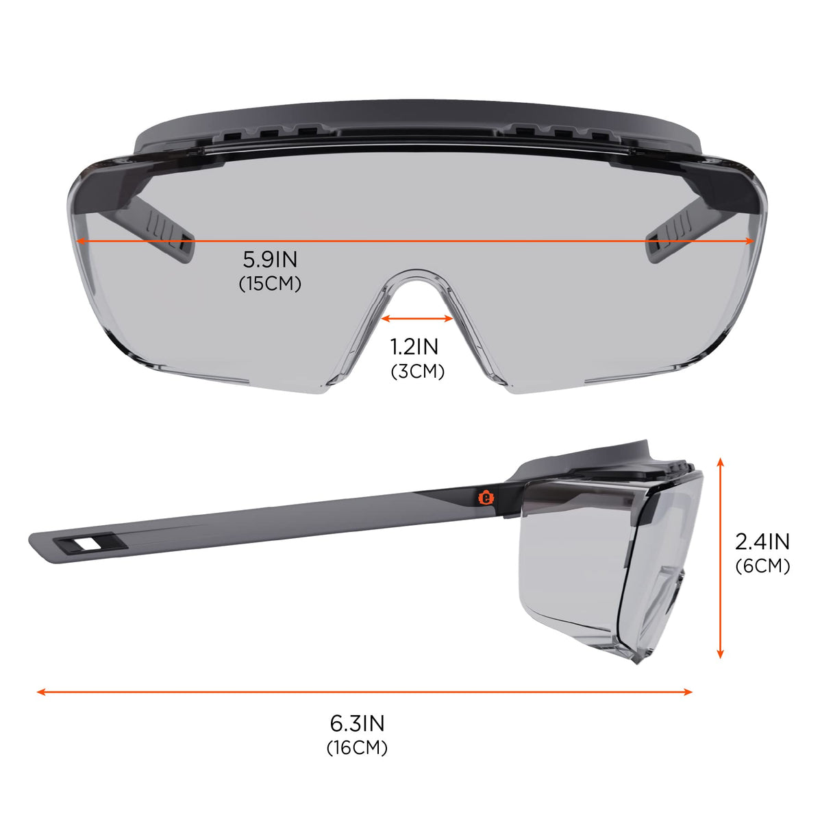 Ergodyne In/Outdoor Lens / One Size / In/Outdoor Lens Matte Black Frame Safety Glasses