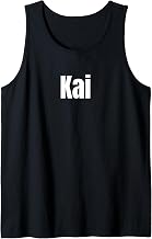 Kai Name Personalized First Names Epic Minimal Text Tank Top
