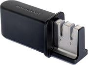 KitchenAid 2-Stage Handheld Knife Sharpener, Soft-Grip Handle, Non-Slip Base, Repairs and Sharpens Fine-Edge Blades, Black