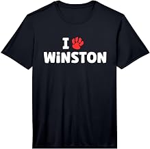 Dog Name Winston Paw Love Cute Pet Owner Puppy Named Winston Performance T-Shirt