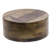 Display Riser Wooden Mango Wood - 12"Dia x 5"H by HUBERT – Wood, Brown, Model MDA-H716-12