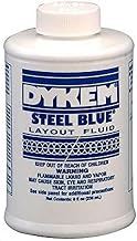 Dykem Layout Fluid Blue, 8 oz. Can and Brush in Cap. Machinist Dye for Metal Layout Work, The Perfect Marking Fluid for Machinist, Metal and Metalworking (1 Each)