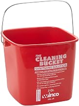 Winco 3 qt Red Plastic Sanitizing Bucket