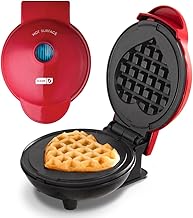 Dash Heart Mini Waffle Maker, 4-Inch Nonstick Cooking Surface, Red