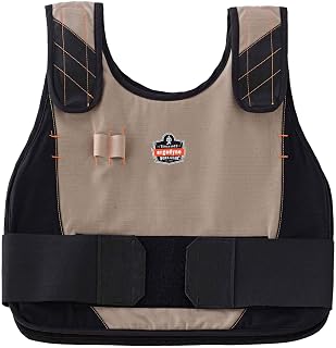 Replacement Vest for Ergodyne Chill Its 6215, Vest Only, Cooling Ice Packs Sold Separately, L/XL, Khaki