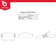 Active Line - Performance Super Crush Visor (Rain) by Headsweats – Polyester, Rain, Model 7711-401SRN