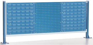 Global Industrial Risers with Louver/Pegboard Panel for 60" Workbench, Blue