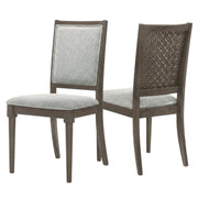 Polyester-Upholstered Mid-Century Modern Dining Side Chair Set of by Furnifact – Wood, Brown, Pack of 2