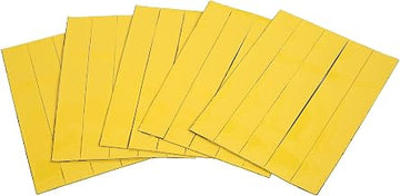 MasterVision Pack of 25, Magnetic Dry Erase Yellow Strips, .875" x 6", for Color Coding Planning & Calendar Dry Erase White Boards, Can Be Written On & Erased