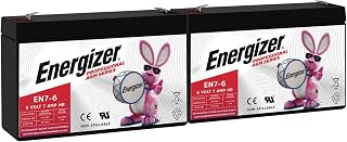 Energizer EN7-6 - 2 Pack - 6 Volt 7 Amp Hr, Long Lasting Sealed Lead Acid AGM Rechargeable Battery Ideal for Use in Emergency Illumination, Backup Power, Kids Ride On, and More