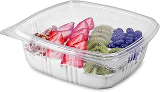 KODA CUP 48oz RPET Clear Hinged Lid Deli Container -200Pcs