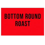 East West Bottom Round Roast Die-Cut Greaseproof Printed Label Dayglo Red with Black Print by EastWest – Dayglo Red With Black Print, Pack of 1000