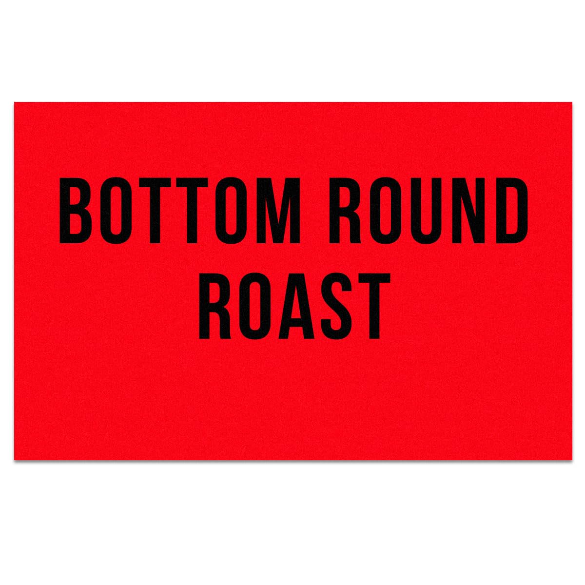 East West Bottom Round Roast Die-Cut Greaseproof Printed Label Dayglo Red with Black Print by EastWest – Dayglo Red With Black Print, Pack of 1000
