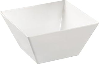Yanco RM-405 Rome Square Bowl, 18 oz Capacity, 5" Length, 5" Width, 2.75" Height, Melamine, White Color, Pack of 48
