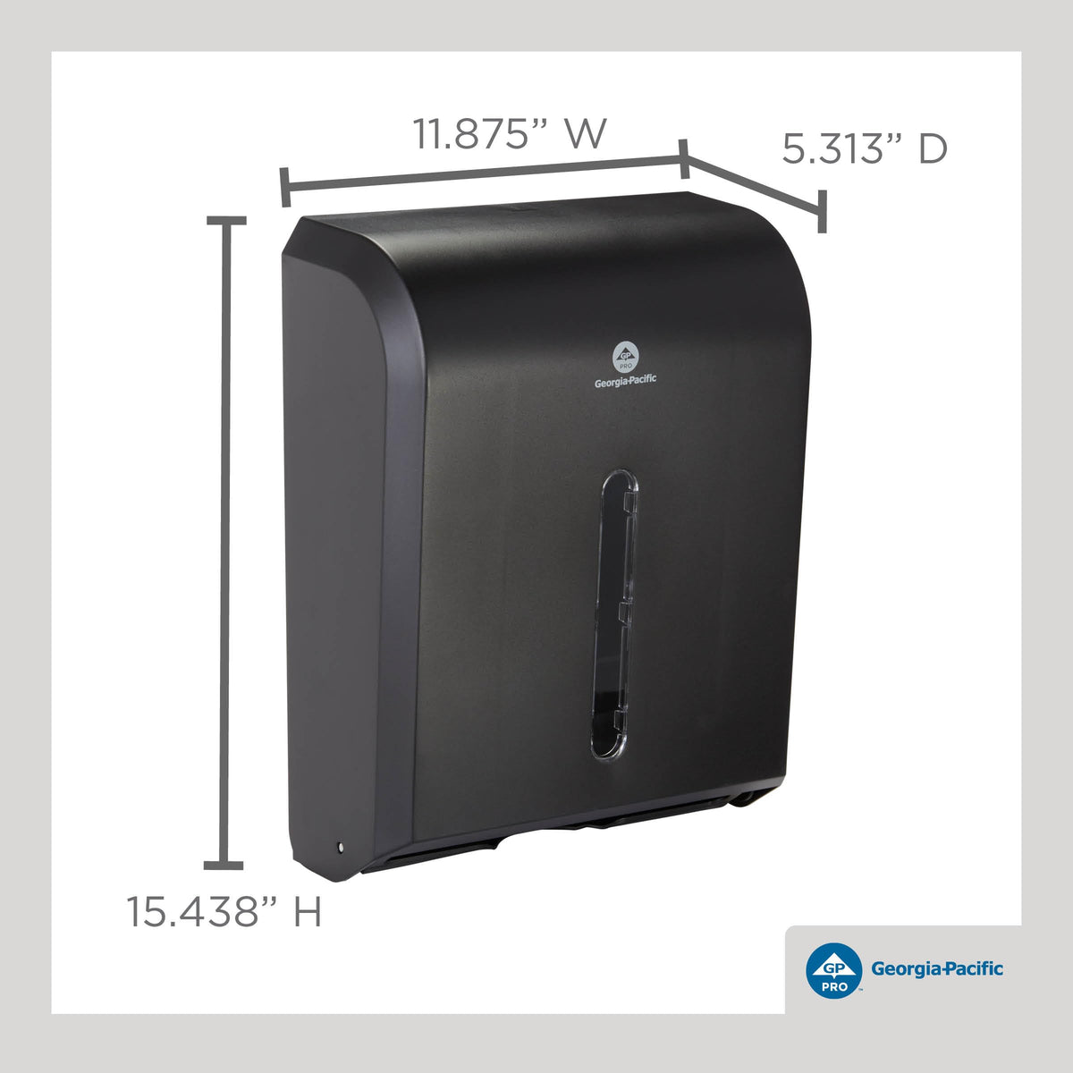 Combi-Fold Paper Towel Dispenser by Georgia-Pacific – 37.3 X 47.8 X 100 Inch, Plastic, Black, Model 56650A