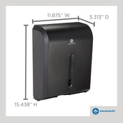 Georgia-Pacific Folded Paper Towel Dispenser / 37.3 X 47.8 X 100 Inch / Black Commercial Paper Hand Towel Dispensers