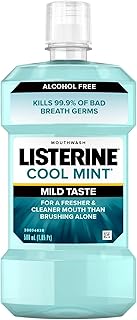 Listerine Zero Mouthwash, Clean Mint 16.9 oz (Pack of 6)