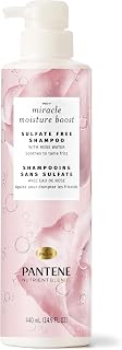 Pantene Nutrient Blends Sulfate Free Miracle Moisture Boost with Rose Water Shampoo, 440 mL
