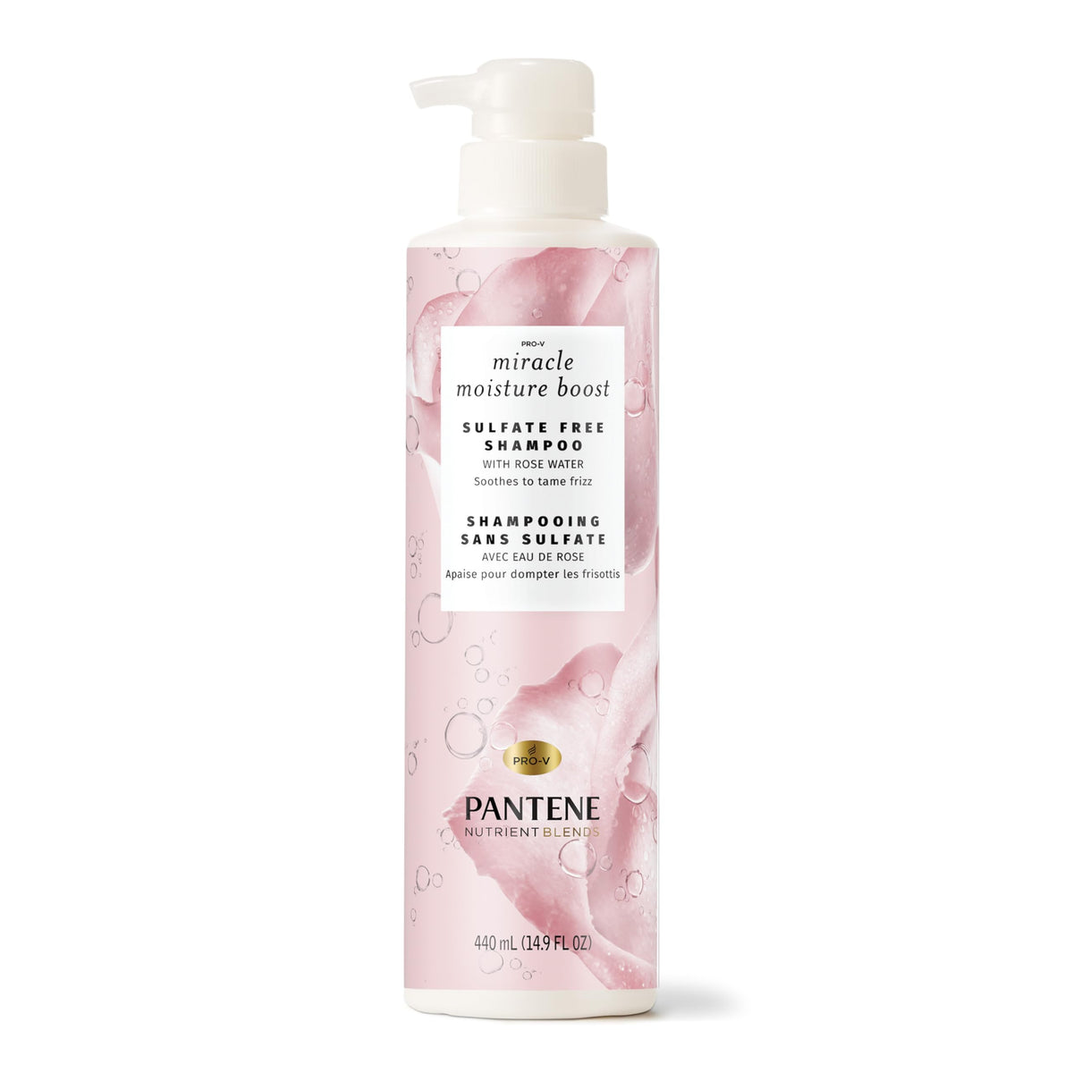 Nutrient Blends Sulfate Free Miracle Moisture Boost with Rose Water Shampoo by Pantene – 14.9 Fl Oz (Pack of 1)