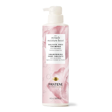 Nutrient Blends Sulfate Free Miracle Moisture Boost with Rose Water Shampoo by Pantene – 14.9 Fl Oz (Pack of 1)