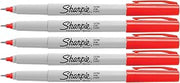 Sharpie Red, Ultra Fine Point Tip, Permanent Markers, 5-Count