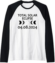 Total Solar Eclipse 04.08.2024 Spring USA April Totality Raglan Baseball Tee