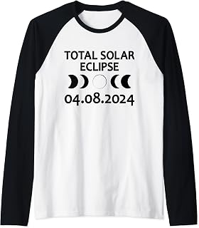 Total Solar Eclipse 04.08.2024 Spring USA April Totality Raglan Baseball Tee