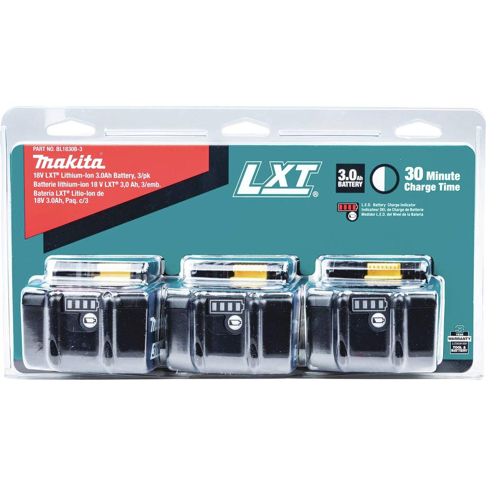 Makita 3.0Ah Battery, 3-Pk / 1 Battery Packs