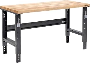 Global Industrial Adjustable Height Workbench, 60" W x 30" D, 1-3/4" Thick