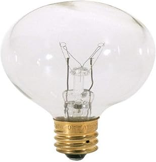 Satco S3844 120V Pear Candelabra Base 10-Watt G12.5 Light Bulb, Clear