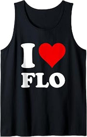 Red Heart I Love Flo Tank Top