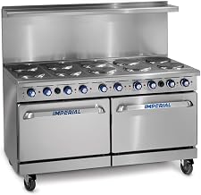 Imperial Commercial Restaurant Range 60" With 10 Elements Two 26" Standard Ovens Electric Model Ir-10-E