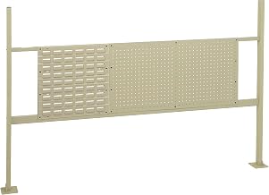 Global Industrial 18" W Louver and 36" W Pegboard Mounting Kit for 72" W Workbench - Tan