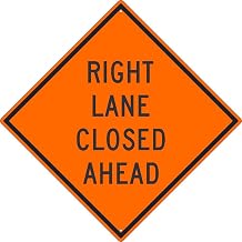 NMC TM180K RIGHT LANE CLOSED AHEAD Sign