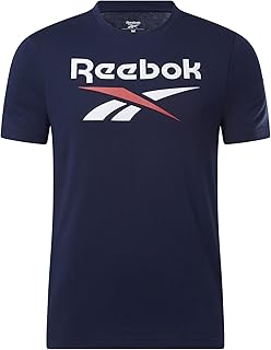 Reebok Men's Identity Big Stacked Logo Tee, Vector Navy, XL