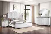 Nina Cream High-Gloss 4-Piece Bedroom Set, King