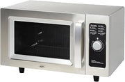 NEXEL Commercial Microwave Oven, 0.9 Cu. Ft., 1000 Watts, Dial Control, Stainless Steel