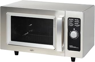 NEXEL Commercial Microwave Oven, 0.9 Cu. Ft., 1000 Watts, Dial Control, Stainless Steel