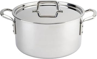 WINCO Tri-Ply Stock Pot, 12-quart, Silver