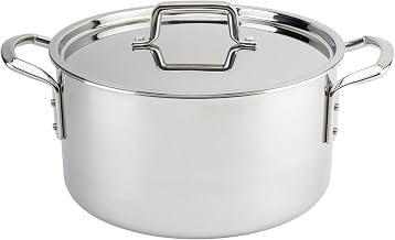 WINCO Tri-Ply Stock Pot, 12-quart, Silver