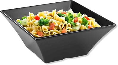 Tablecraft BKMB166 Frostone Collection 15-3/4" Black Square Bowl