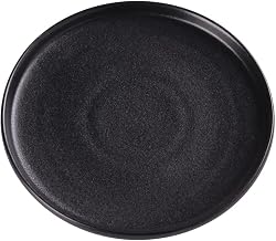 Yanco NB-107 7.5 x 1 in. Noble Black Round Bread & Butter Plate with Upright Rim Black - Pack of 36