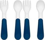 OXO Tot On The Go Fork & Spoon Training Set with Travel Case - Navy (Pack of 2)