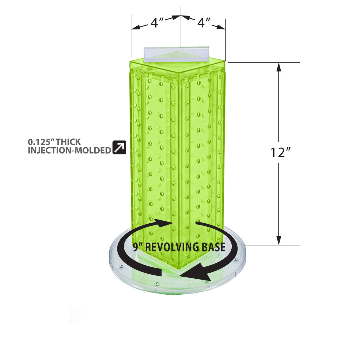 Azar Displays Compact / Green / Pegboard only Panels & Units
